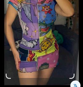 SHEIN GRAPHIC  PRINTED DRESS