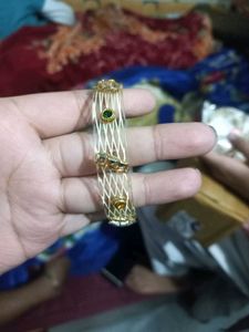 Elegant Gold-Tone Crystal Bangle