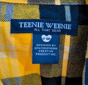 Yellow Plaid Flannel Shirt
