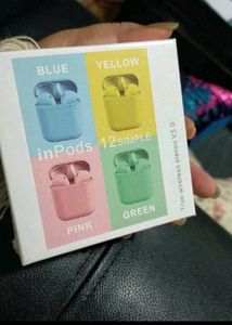 Pack Of 2 Wireless Earbuds And I12 Inpods