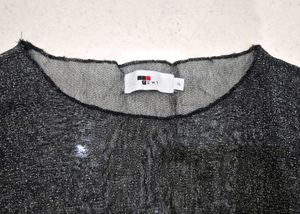 Black Sparkly Crop Top