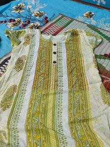 Stylish Green Printed Kurta