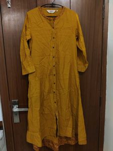 BIBA Mustard Yellow Kurta