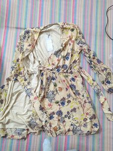 Floral Print Wrap Dress