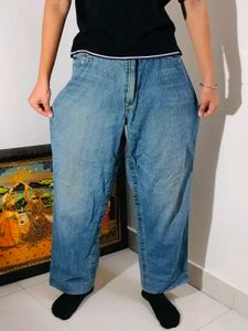 Dark Blue Baggy Denim