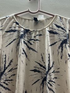 H&amp;m printed dress with side strings