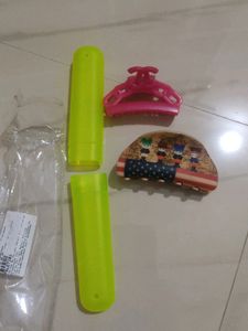 Hair Clips With Brush Box (Combo)