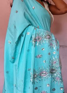 Stunning Party Saree🩵