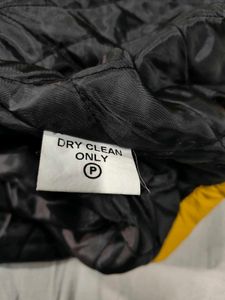 Colourblock Hooded Jacket Charcoal Mustard