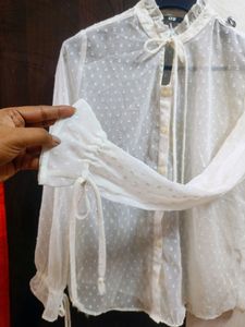 Long White Transparent Shirt