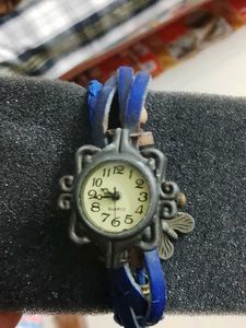 Vintage Style Blue Band Watch
