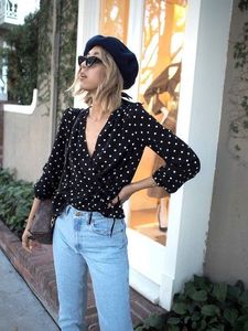 Zara Satin Tie Front Blouse