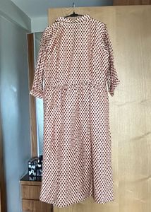 Patterned Midi Shirt Dress In Pure Chanderi