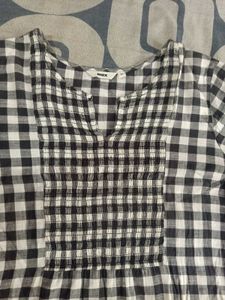 MAX Gingham Dress - Black and White
