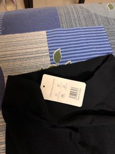 Black Pearl Embellished Leggings And Plazzo