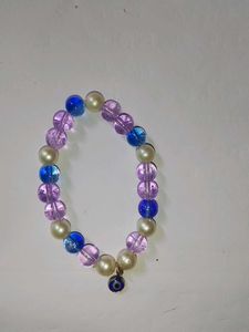 Beaded Bracelet with Evil Eye Charm