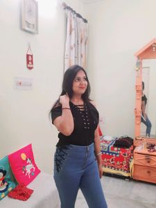 Solid Black Designer Top Which Is Totally New With Tag