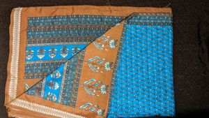 Daily Wear Blue Color synthetic Saree