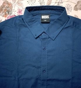 Navy Blue Dotted Casual Shirt