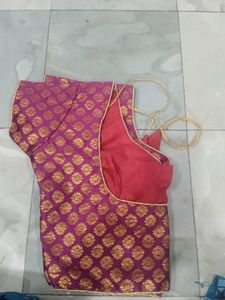 Purple &amp; Gold Brocade Blouse