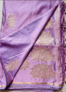 Satin Silk Purple Saree