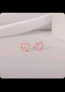 Giva Real Silver Rose Gold Heart Combo Set