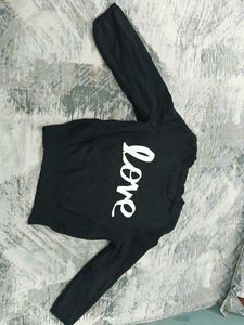 Black "Love" Long Sleeve Top