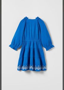 Embroidered Blue Girl&#39;s Dress