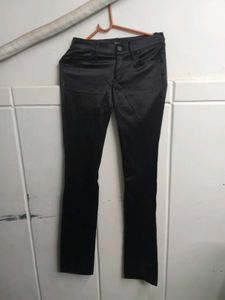 Mango Brand Leather Pant