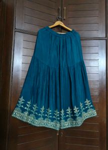 Women Green Silk Zari Embroidery Sharara Suit