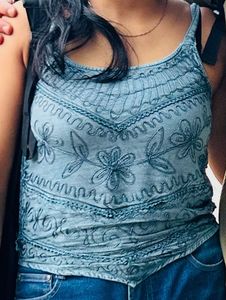 Embroidered Tank Top