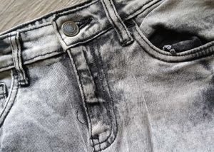 Gray Wash Denim Jeans
