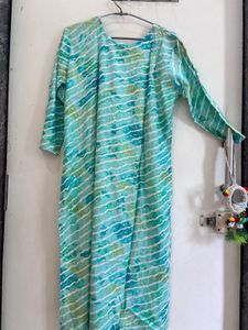 Aqua Printed Kurta Set