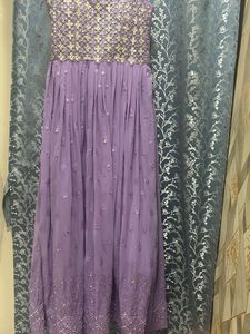 Elegant Purple Ethnic Gown