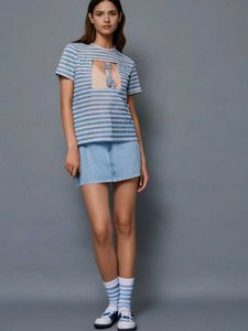 Striped Graphic Tee