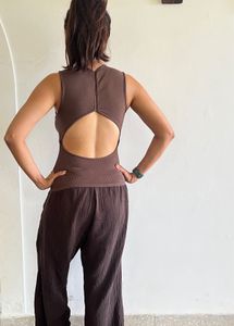 Zara size S Ribbed open back Top