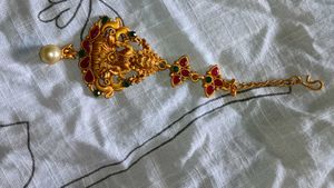 Ornate Gold-Tone Peacock Necklace Set
