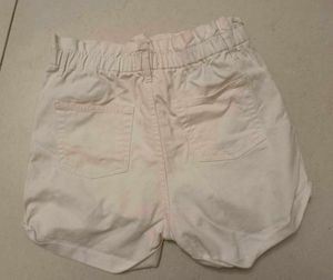 Imported White Casual Shorts