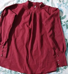 Elegant Burgundy Blouse