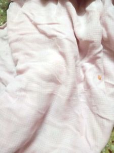 Light Pink Saree with Black Trim