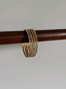 Diamond Gold Detailing Bangles