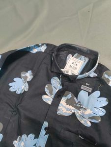 Floral Print Button-Down Shirt