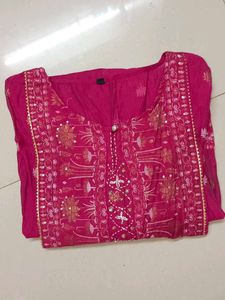 Pink Embroidered Anarkali Dress