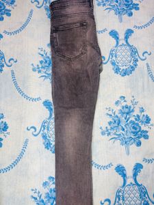 Ripped Gray Denim Jeans