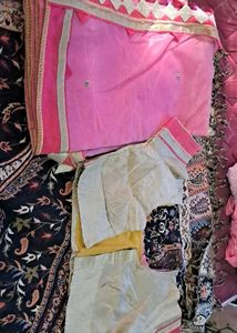 Pink Diamond  Lace Saree