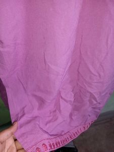 Embroidered Purple Tunic Top