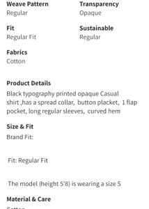 New Branded Oversized Black Shirt