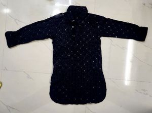Navy Blue And Black Sequined Kurtas ✨