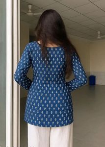 Elegant Blue Printed Kurta