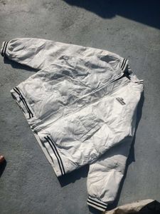 Stylish White Leather Jacket
